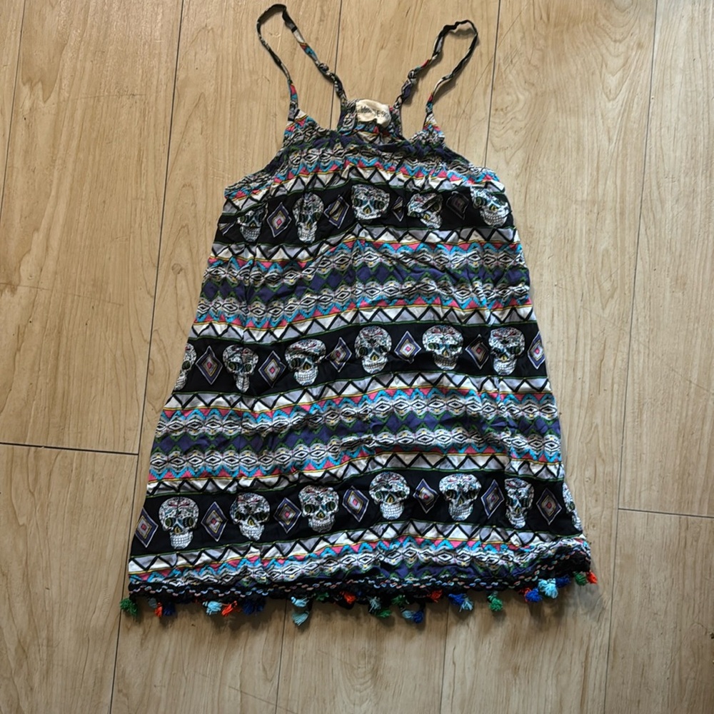 Día de los Muertos tank/mini dress - S